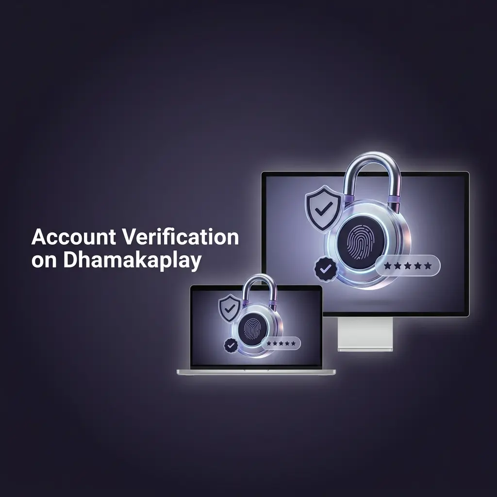 Dhamakaplay account verification process showing KYC steps for Indian users including ID and address proof upload
