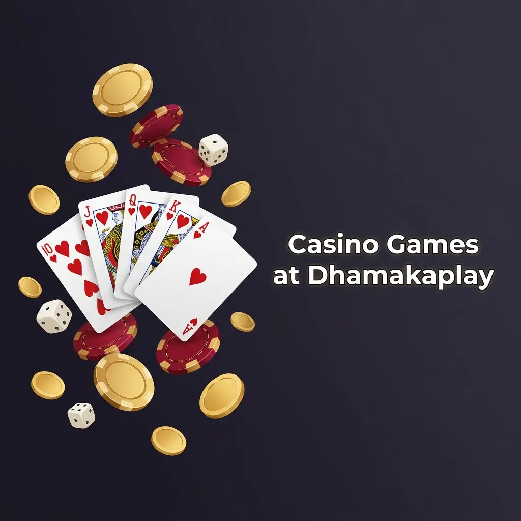 Dhamakaplay casino games including live dealer, slots, table games, crash games and more for Indian players
