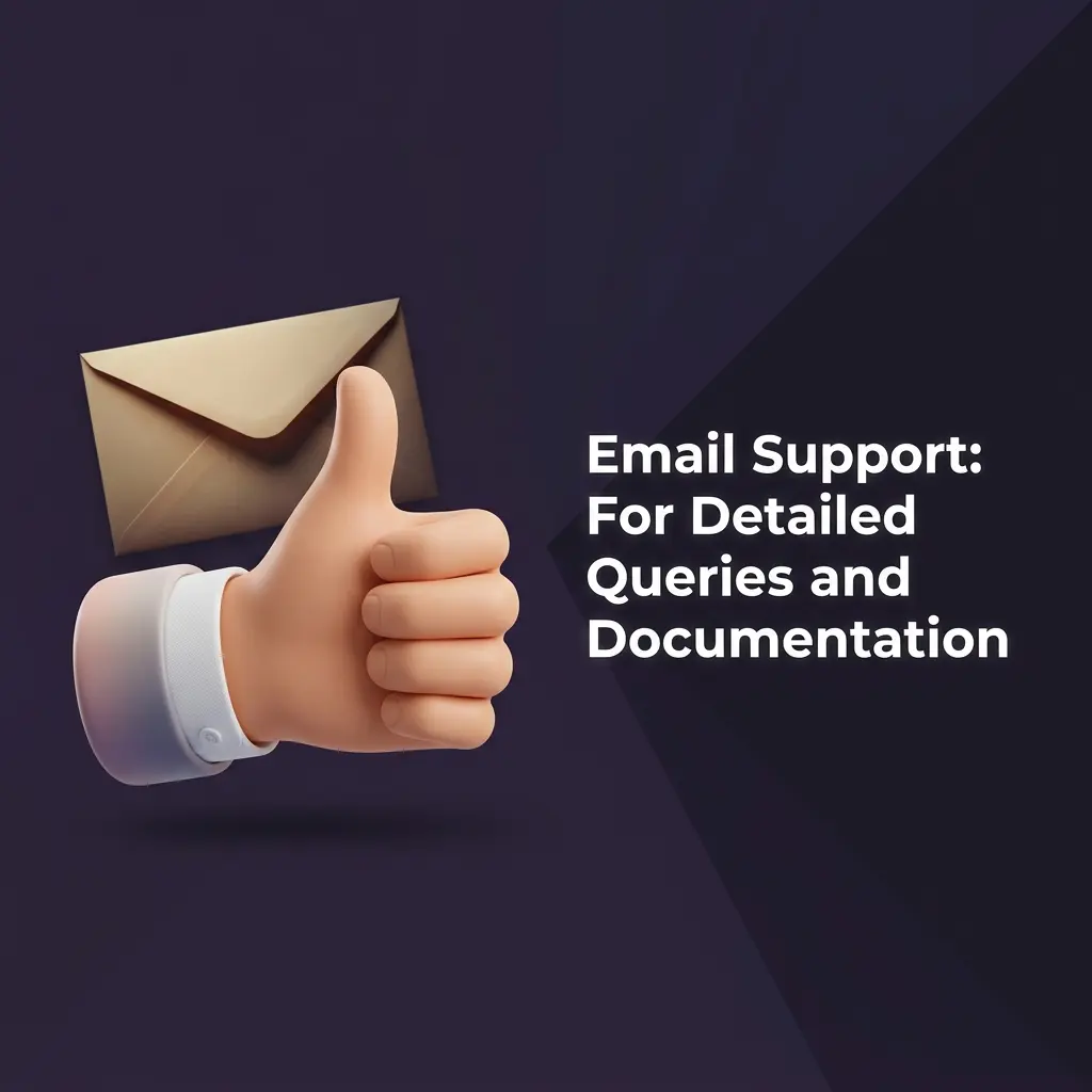 Email support for KYC documents, complaints, fraud reports and detailed queries with 24 to 48 hour response time