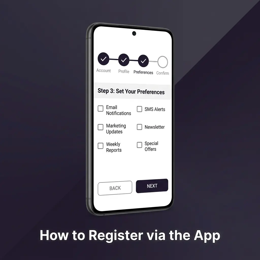 Step-by-step Dhamakaplay app registration guide showing Sign Up process, personal details entry, OTP verification, and account activation