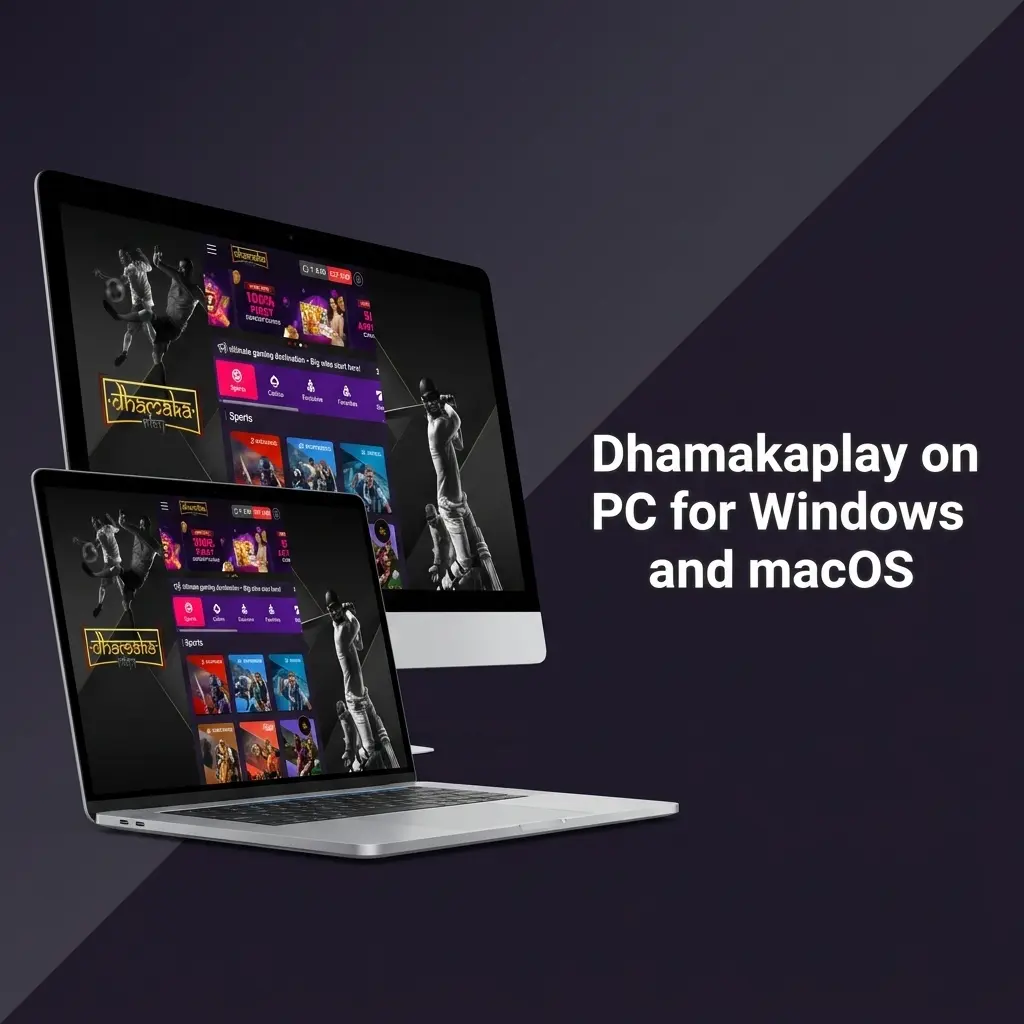 Dhamakaplay browser-based betting and casino platform accessible on Windows and macOS PC without installation