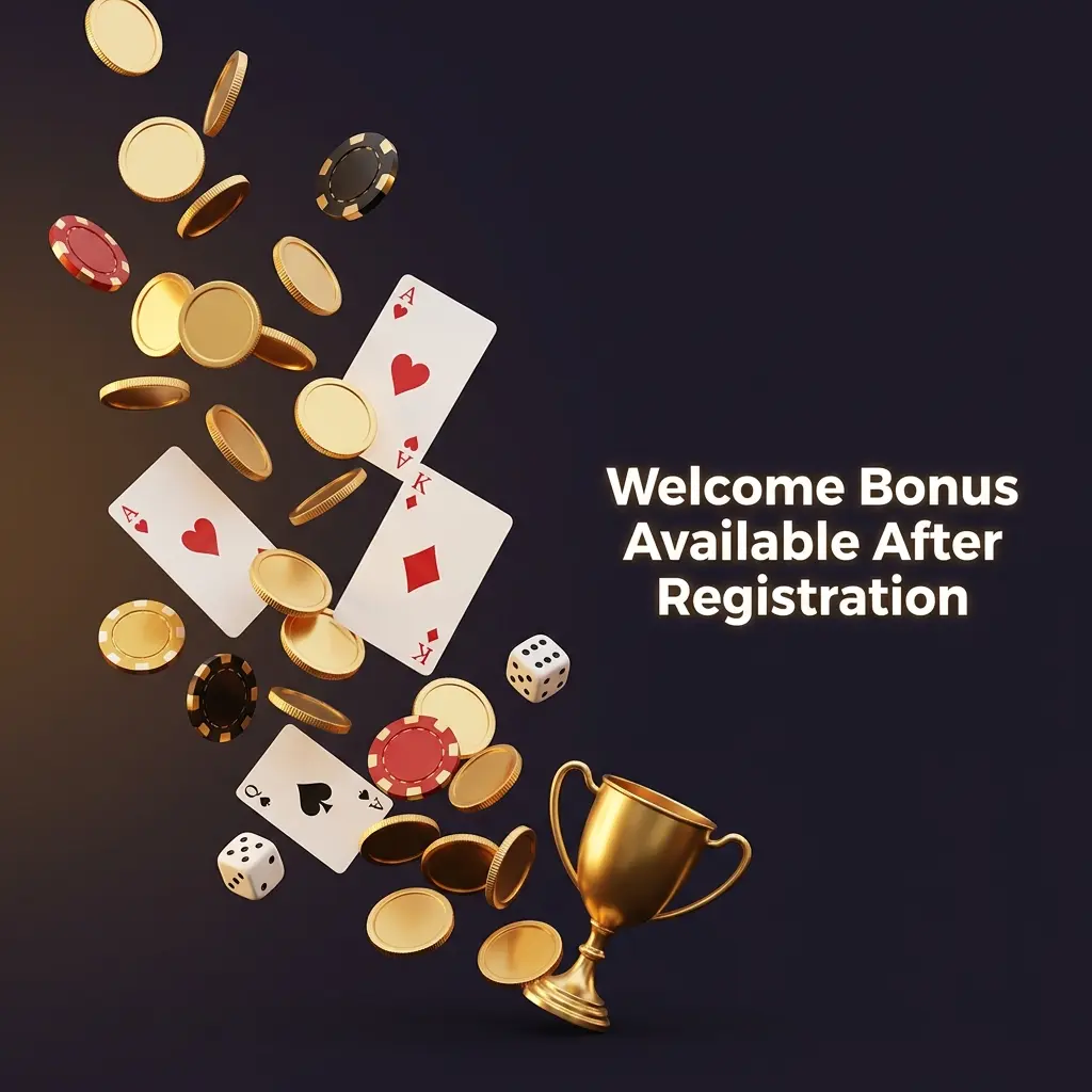 Welcome bonus for new players in India showing 100% first deposit bonus for casino and sports betting from INR 500