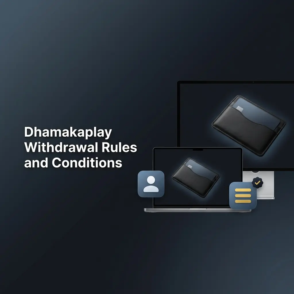 Dhamakaplay withdrawal rules covering KYC verification, bonus wagering, limits, and processing time for Indian players