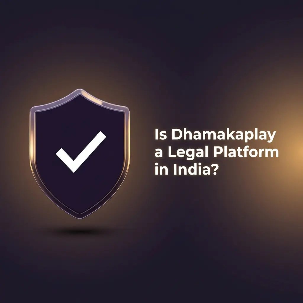 Dhamakaplay legal platform India showing licence badge, responsible gambling tools, and security features for Indian players