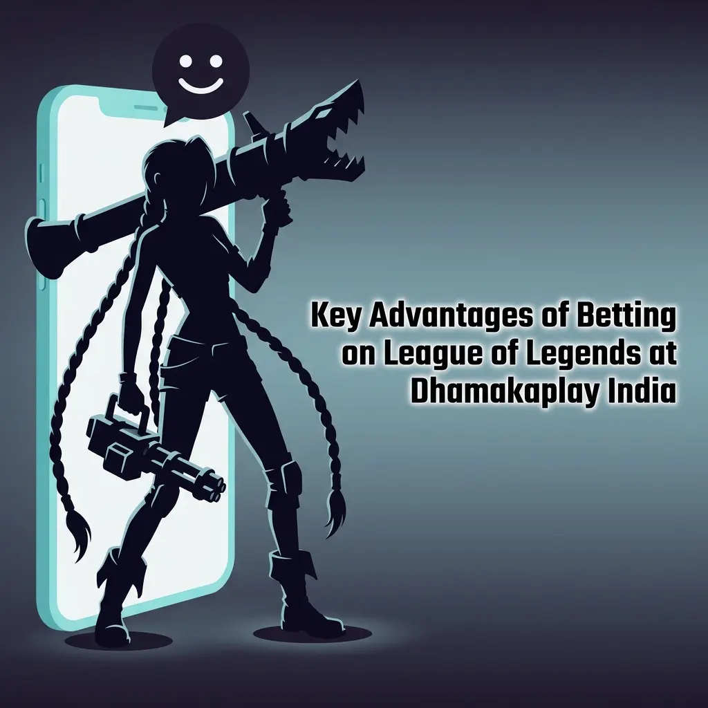 Dhamakaplay India LoL betting platform showing bonus offers, UPI payments, mobile app and competitive odds features