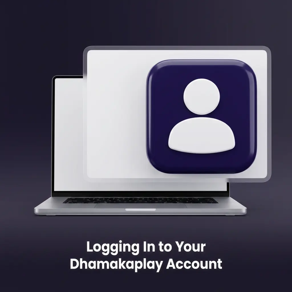 Dhamakaplay betting site login page showing step-by-step account access process on any device