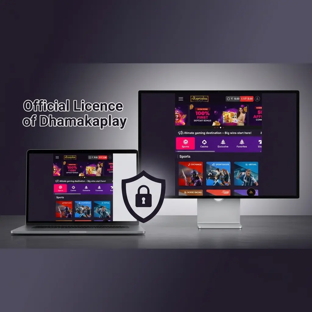 Dhamakaplay official gaming licence issued by Curacao Gaming Authority ensuring fair play and data security in India