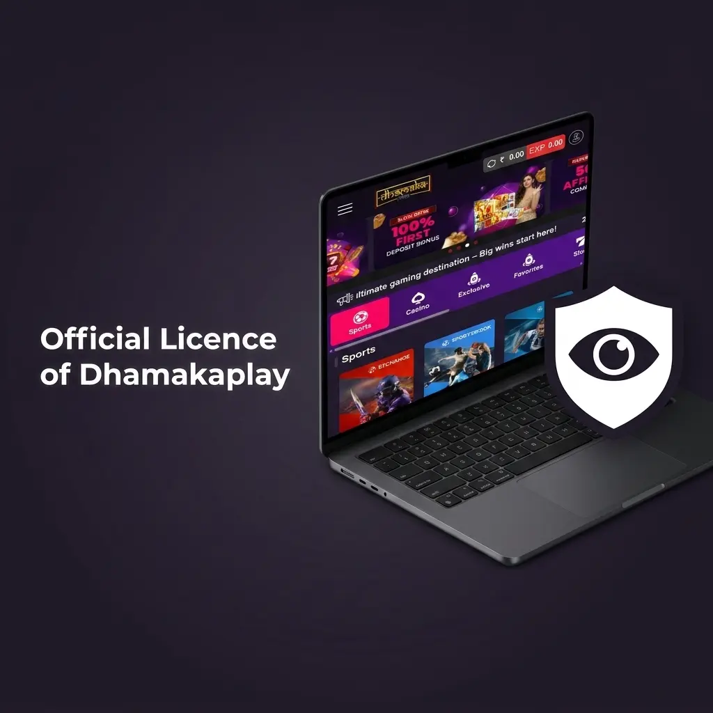 Dhamakaplay official Curacao eGaming licence confirming legal online gambling operations for India players