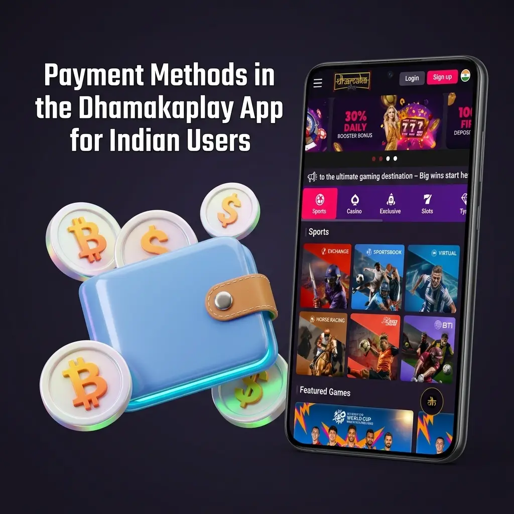Dhamakaplay app payment methods for Indian users including UPI, Google Pay, PhonePe, Paytm, and crypto