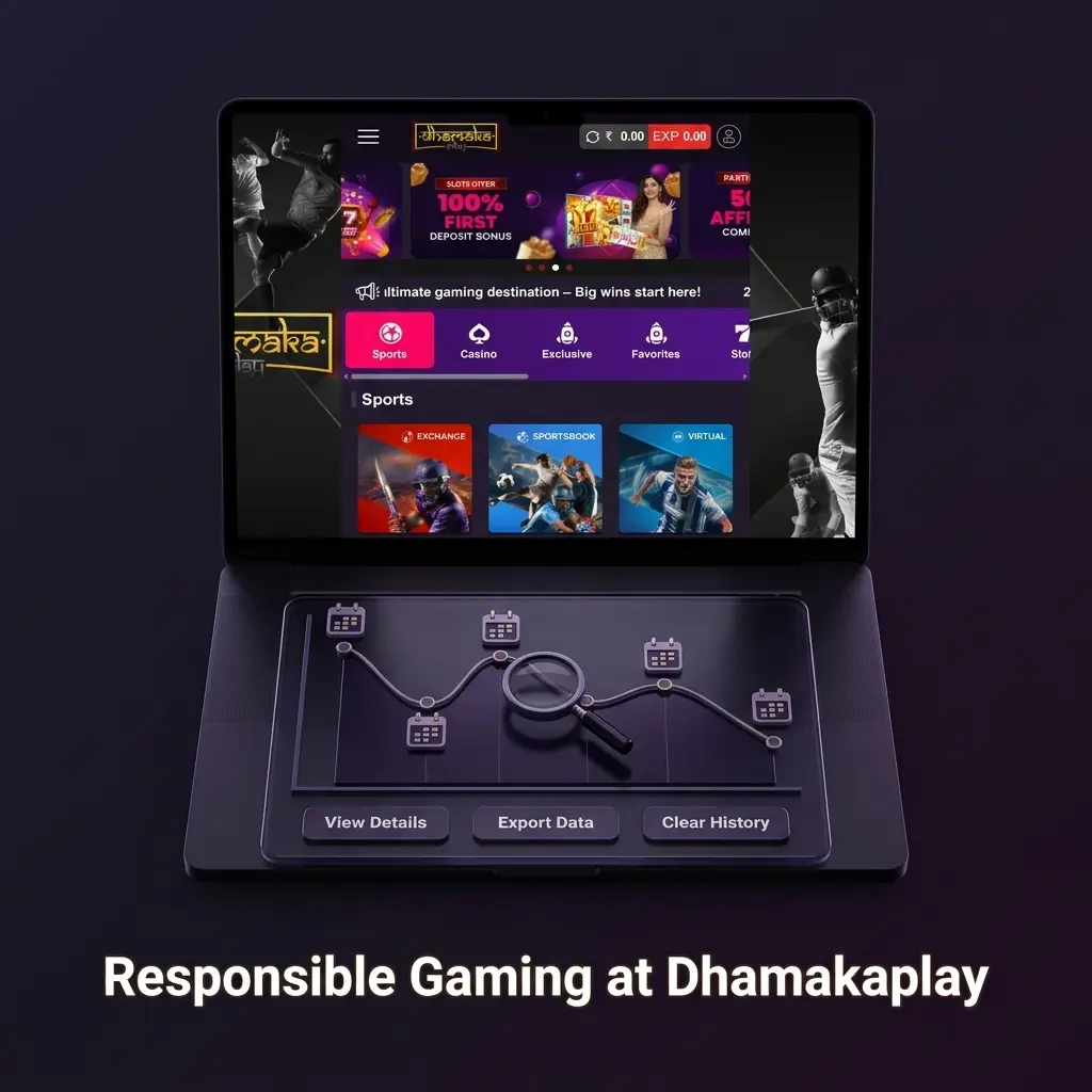 Dhamakaplay responsible gaming tools in India including deposit limits, self-exclusion, and age verification for safe play