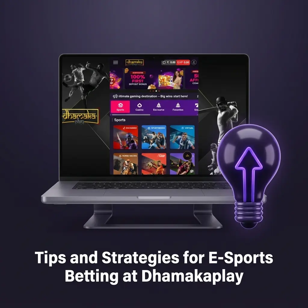 Esports betting tips and strategies at Dhamakaplay including bankroll management, odds comparison, and live betting