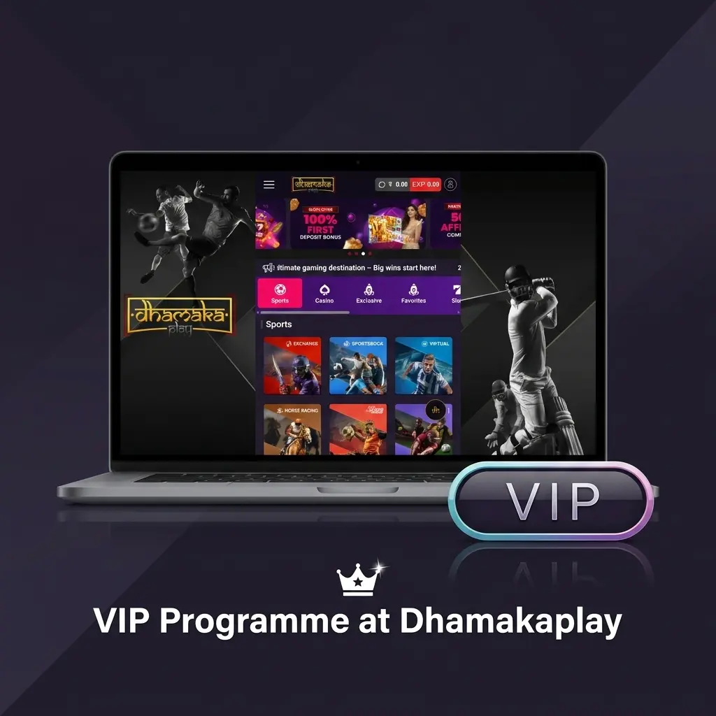 Dhamakaplay VIP programme tiers offering exclusive rewards, higher withdrawal limits, and personalised bonuses for loyal India players
