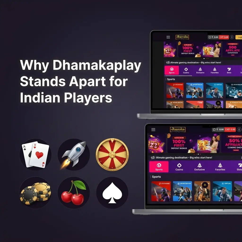 Dhamakaplay platform features for Indian players including UPI payments, cricket odds, casino games and 24/7 support